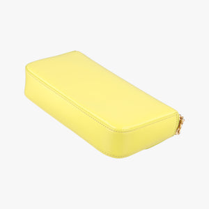 Pre-owned Celine Triomphe Chain Yellow Leather shoulderbag | stylenewstar
