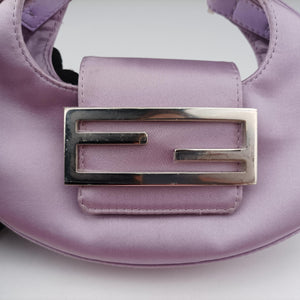 Vintage Fendi Cookie Mini Purple silk 8BS065 handbag | stylenewstar