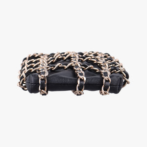 Pre-owned Chanel Tech Me Out phone case Black lambskin AP1161 shoulderbag | stylenewstar