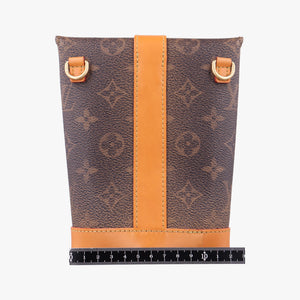 Pre-owned Louis Vuitton Envelope Pouch Brown Monogram Dust x Leather M11629 shoulderbag | stylenewstar