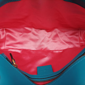 Pre-owned Gucci GG Marmont Blue velour 443497 shoulderbag | stylenewstar