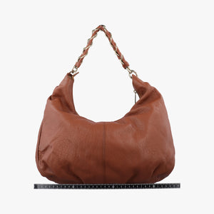 Pre-owned Fendi Mia Brown Leather 8BR631 shoulderbag | stylenewstar