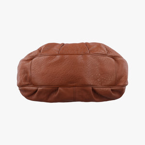 Pre-owned Fendi Mia Brown Leather 8BR631 shoulderbag | stylenewstar