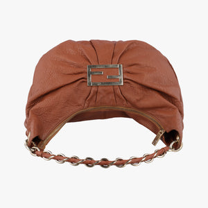 Pre-owned Fendi Mia Brown Leather 8BR631 shoulderbag | stylenewstar