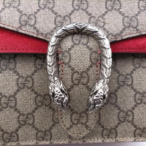 Secondhand Gucci Dionysus beige×red PVC coated canvas × suede 421970 shoulderbag | stylenewstar