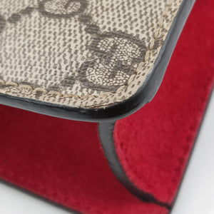 Secondhand Gucci Dionysus beige×red PVC coated canvas × suede 421970 shoulderbag | stylenewstar