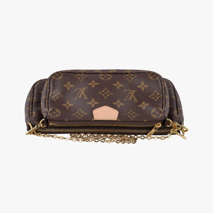 Pre-owned Louis Vuitton MULTI POCHETTE ACCESSOIRES MARRON×Khaki Monogram Canvas M44840 shoulderbag | stylenewstar