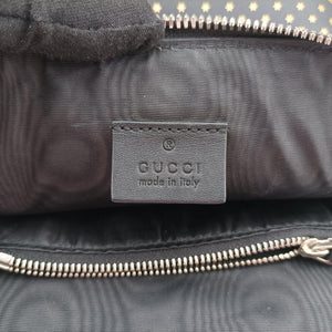 Pre-owned Gucci SEGA collaboration GUCCY print Black Leather 511189 shoulderbag | stylenewstar