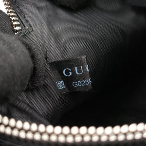 Pre-owned Gucci SEGA collaboration GUCCY print Black Leather 511189 shoulderbag | stylenewstar