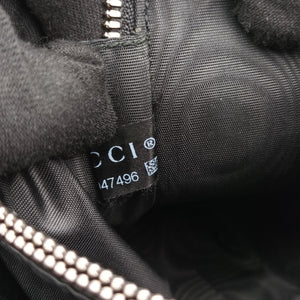 Pre-owned Gucci SEGA collaboration GUCCY print Black Leather 511189 shoulderbag | stylenewstar