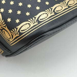 Pre-owned Gucci SEGA collaboration GUCCY print Black Leather 511189 shoulderbag | stylenewstar