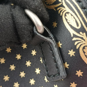 Pre-owned Gucci SEGA collaboration GUCCY print Black Leather 511189 shoulderbag | stylenewstar