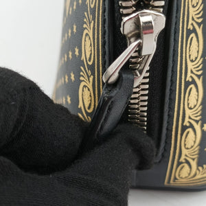 Pre-owned Gucci SEGA collaboration GUCCY print Black Leather 511189 shoulderbag | stylenewstar