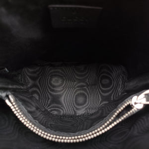 Pre-owned Gucci SEGA collaboration GUCCY print Black Leather 511189 shoulderbag | stylenewstar