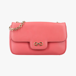 Vintage Ferragamo Gancini Pink Leather shoulderbag | stylenewstar