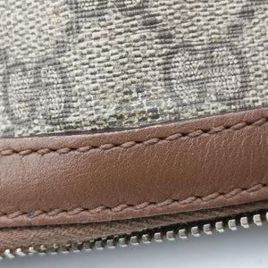 Pre-owned Gucci GG SUPREME DOME BEIGE×BROWN PVC coated canvas×Leather 309617 shoulderbag | stylenewstar