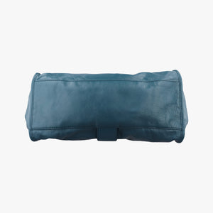 Pre-owned Gucci Soft Stirrup Blue Leather 296856 shoulderbag | stylenewstar