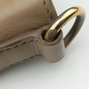 Pre-owned Prada Vitello Shine Argilla Beige Leather shoulderbag | stylenewstar