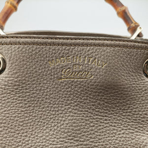 Pre-owned Gucci Bamboo Shopper Golden Leather 323660 shoulderbag | stylenewstar