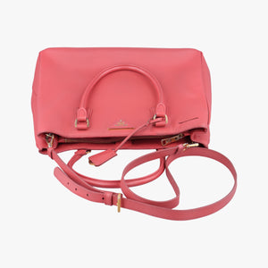 Pre-owned Prada Galleria Pink SAFFIANO Leather BN1786 shoulderbag | stylenewstar