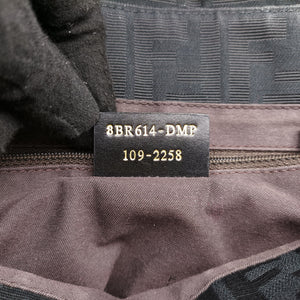 Pre-owned Fendi Mia Flap Black canvas 8BR614 shoulderbag | stylenewstar