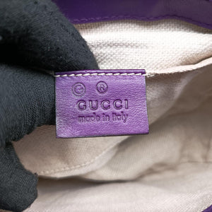 Pre-owned Gucci Snaffle Bit Purple Leather 263956 shoulderbag | stylenewstar