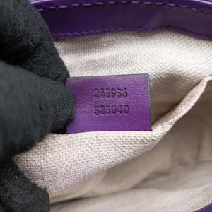 Pre-owned Gucci Snaffle Bit Purple Leather 263956 shoulderbag | stylenewstar