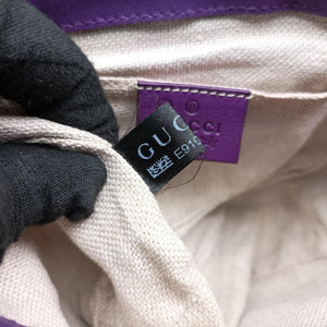 Pre-owned Gucci Snaffle Bit Purple Leather 263956 shoulderbag | stylenewstar