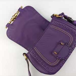 Pre-owned Gucci Snaffle Bit Purple Leather 263956 shoulderbag | stylenewstar