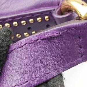Pre-owned Gucci Snaffle Bit Purple Leather 263956 shoulderbag | stylenewstar