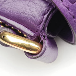 Pre-owned Gucci Snaffle Bit Purple Leather 263956 shoulderbag | stylenewstar