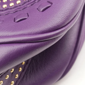 Pre-owned Gucci Snaffle Bit Purple Leather 263956 shoulderbag | stylenewstar