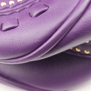 Pre-owned Gucci Snaffle Bit Purple Leather 263956 shoulderbag | stylenewstar