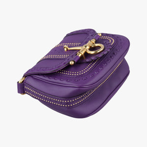 Pre-owned Gucci Snaffle Bit Purple Leather 263956 shoulderbag | stylenewstar