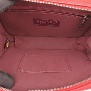Pre-owned Chanel Coco Boy Camera Case Red lambskin A92655 shoulderbag | stylenewstar