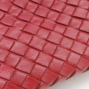 Secondhand Bottega Veneta Intrecciato Red lambskin handbag | stylenewstar