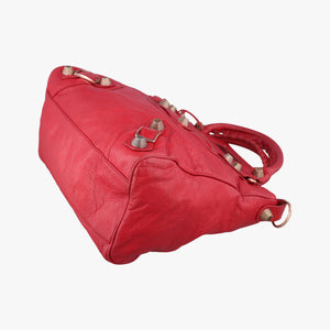 Vintage Balenciaga Giant 21 City Red lambskin shoulderbag | stylenewstar