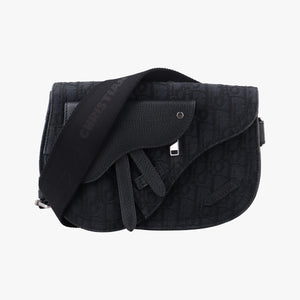 Secondhand Christian Dior Saddle Black Jacquard shoulderbag | stylenewstar