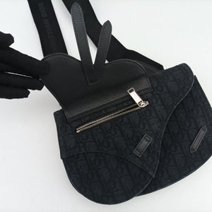 Secondhand Christian Dior Saddle Black Jacquard shoulderbag | stylenewstar