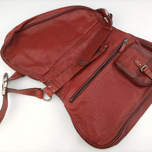 Pre-owned Christian Dior Gaucho Red Leather shoulderbag | stylenewstar