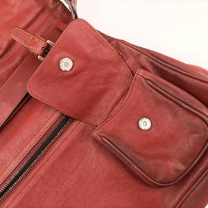 Pre-owned Christian Dior Gaucho Red Leather shoulderbag | stylenewstar