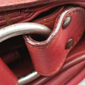 Pre-owned Christian Dior Gaucho Red Leather shoulderbag | stylenewstar