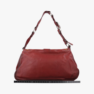 Pre-owned Christian Dior Gaucho Red Leather shoulderbag | stylenewstar