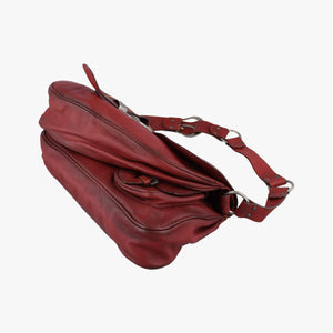 Pre-owned Christian Dior Gaucho Red Leather shoulderbag | stylenewstar