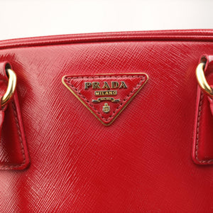 Secondhand Prada Pyramid Red Patent Leather BL0808 handbag | stylenewstar