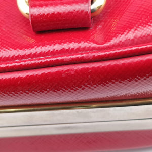 Secondhand Prada Pyramid Red Patent Leather BL0808 handbag | stylenewstar