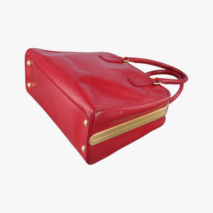 Secondhand Prada Pyramid Red Patent Leather BL0808 handbag | stylenewstar