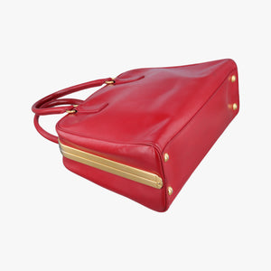 Secondhand Prada Pyramid Red Patent Leather BL0808 handbag | stylenewstar