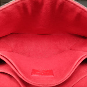 Vintage Louis Vuitton SAINT MICHEL brown×COQUELICOT Monogram Canvas×calf leather M44031 shoulderbag | stylenewstar
