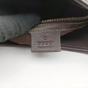 Pre-owned Gucci GG Canvas Punch Hobo Beige×brown Canvas×Leather 145781 shoulderbag | stylenewstar